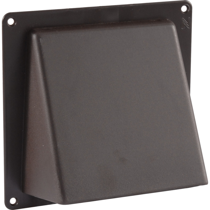 Gevelklep rooster 125mm bruin