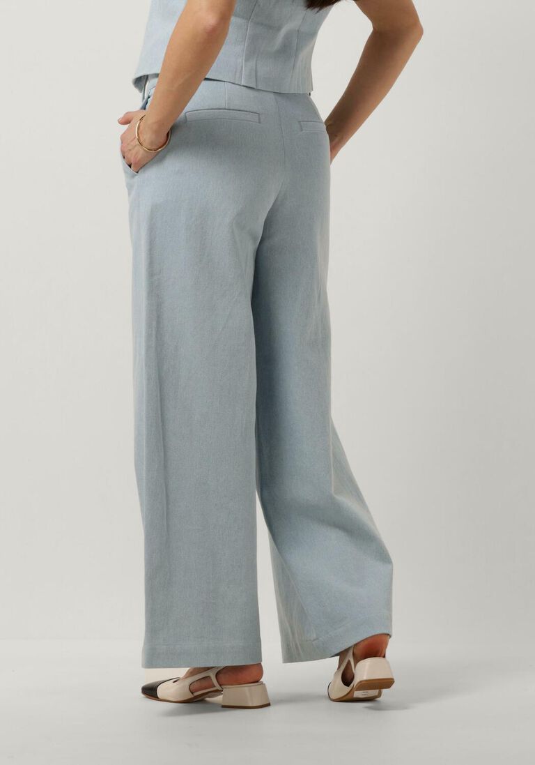 MY ESSENTIAL WARDROBE lichtblauwe my essential wardrobe wijde broek winniemw 159 wide pant