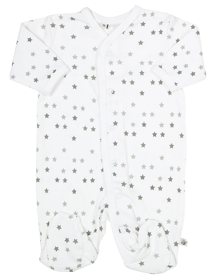 Strampler ANIMAL LIFE 2er-Pack mit Fuß in offwhite