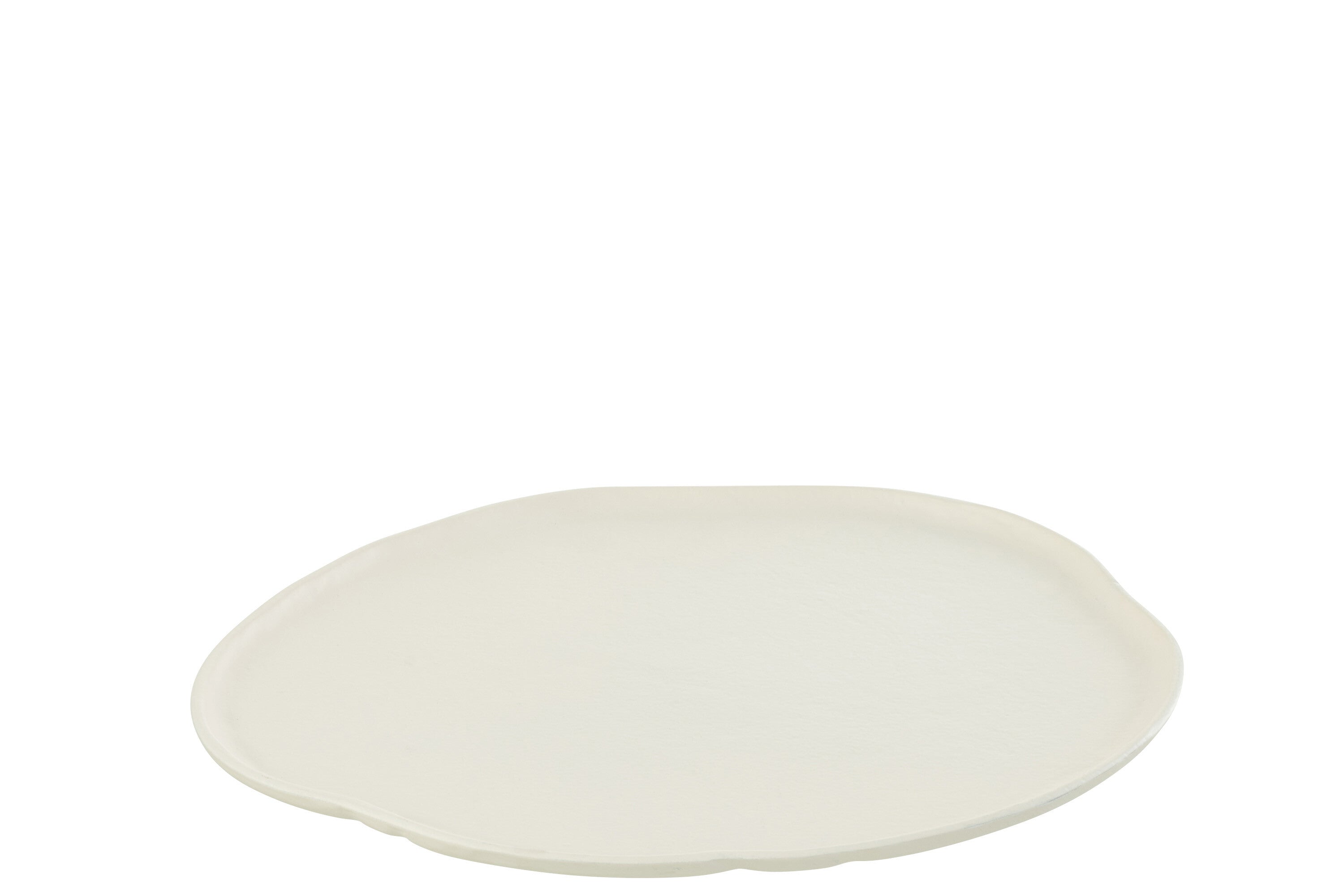 J-Line plateau Rond - dienblad - metaal - wit - medium