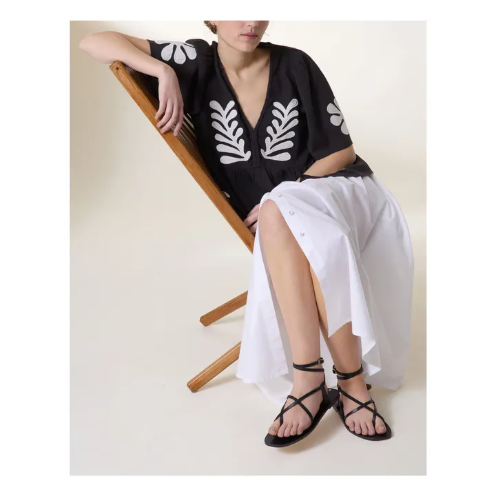 Leon & Harper Blouse Chloe Birdy Coton Bio | Charbon