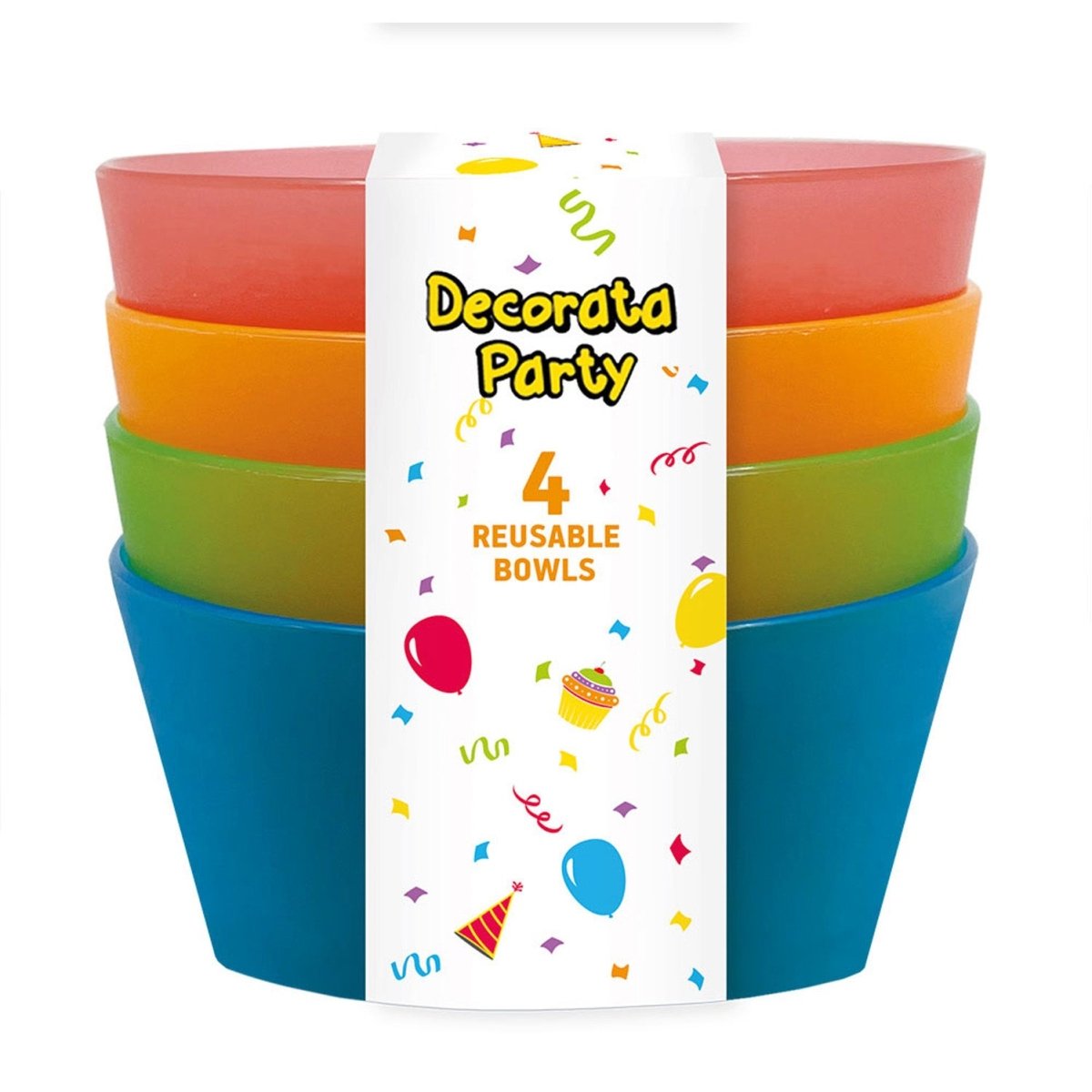 Gekleurde Snackbakjes 13cm 4st