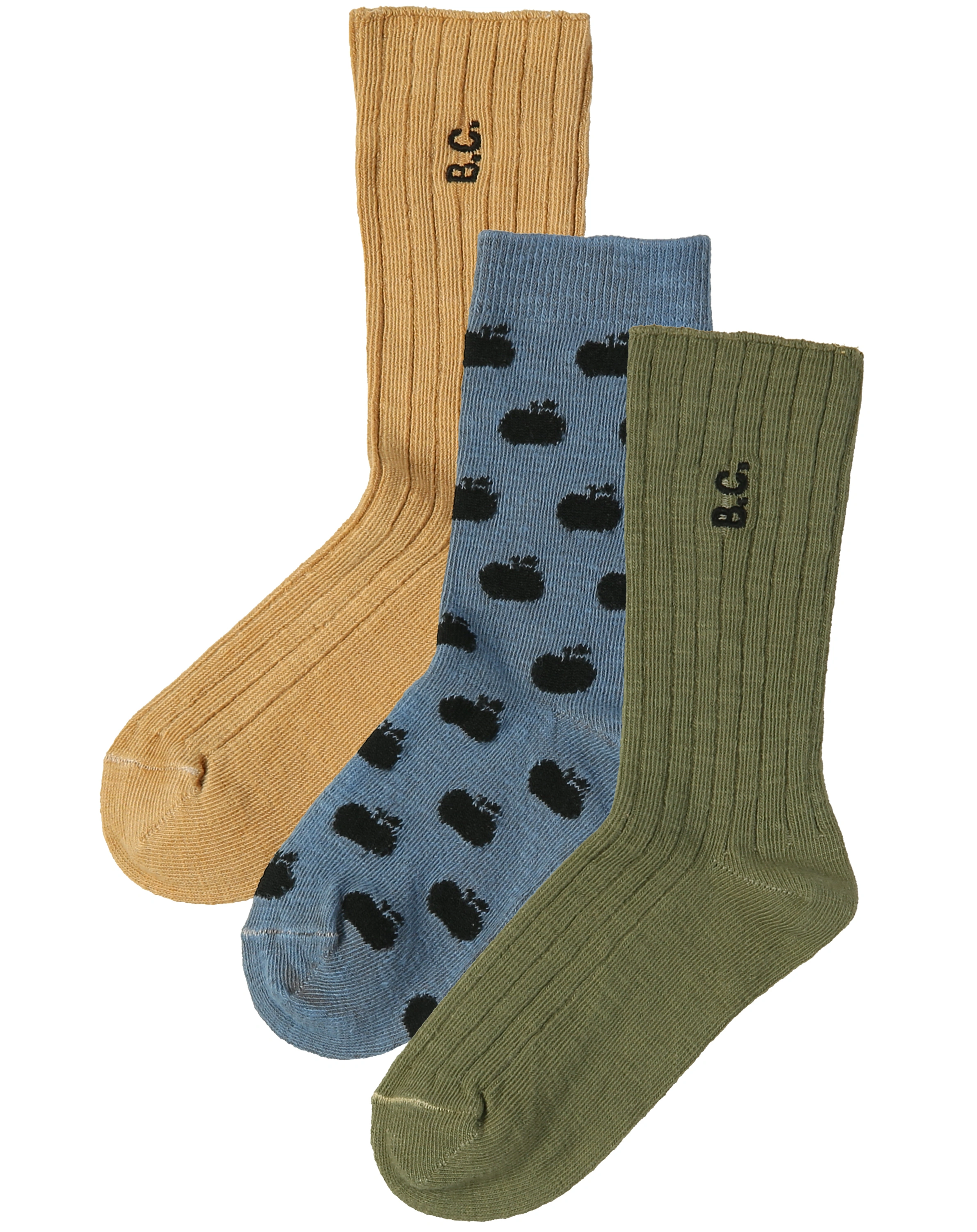 Socken ÄPFEL 3er-Pack in dried herb