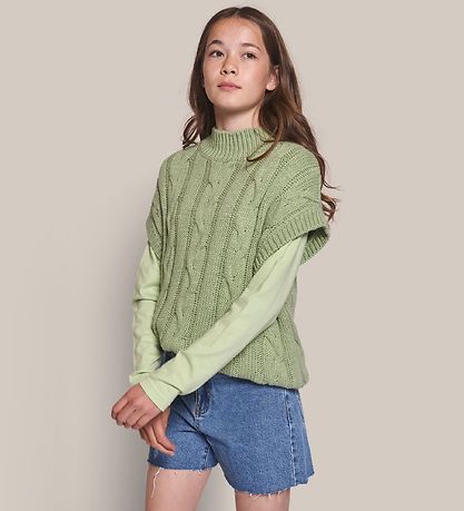 Grunt Weste - Strick - Brie - Light Green