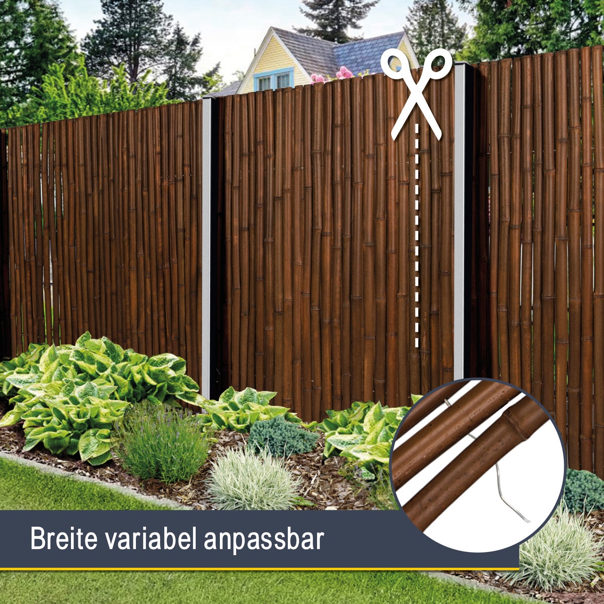 Sol Royal SolVision B23 Privacyhek 90x250cm Bamboe Bruin