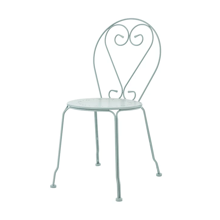 Chaise de jardin GoodHome Vernon en acier - Coloris gris puritain - Hauteur 88 cm