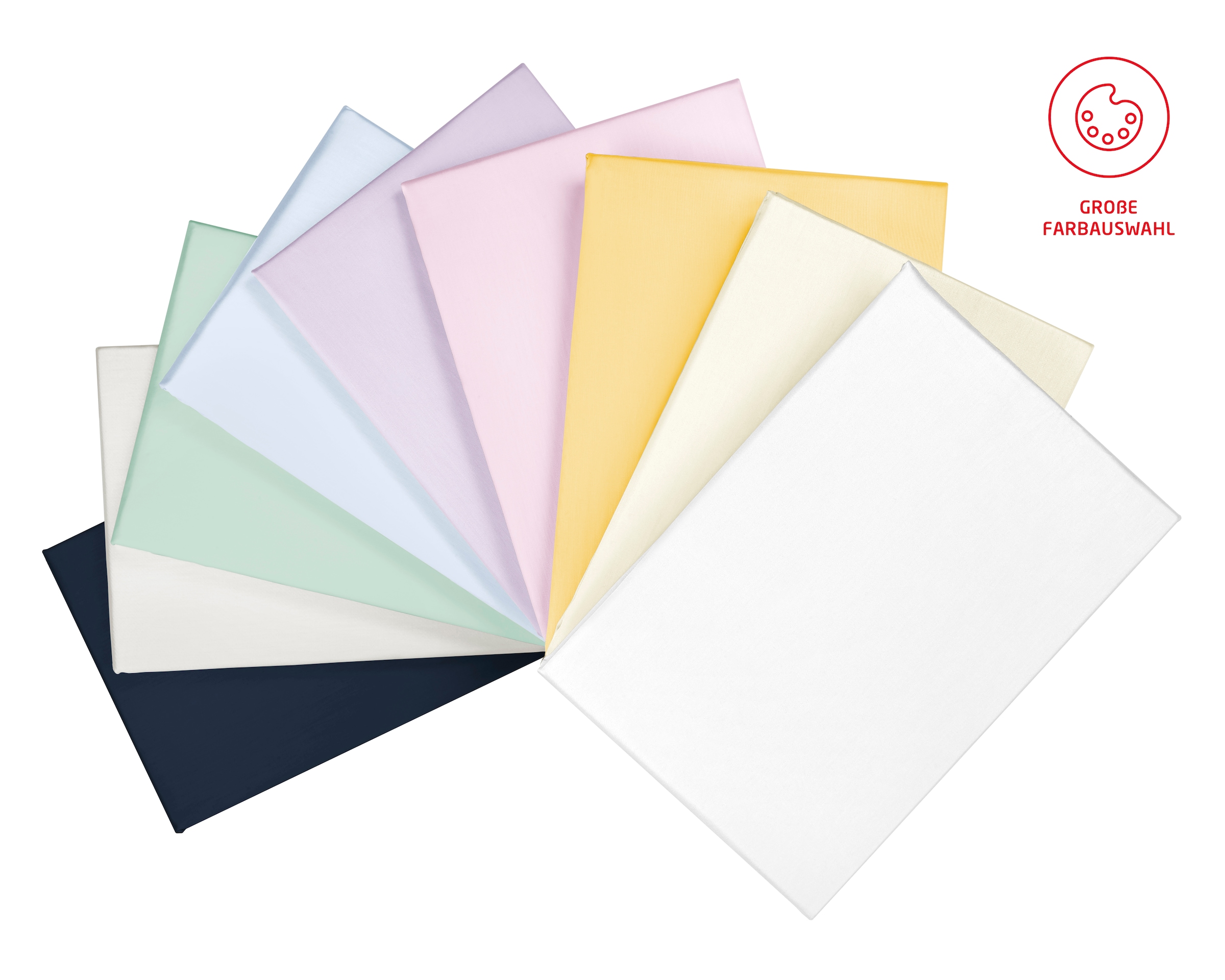 fleuresse Bettwäsche »Colours in 135x200, 155x220 oder 200x200 cm« 2 Stk. tlg. Bettwäsche aus 100% Baumwolle, uni, mit Reissverschluss
