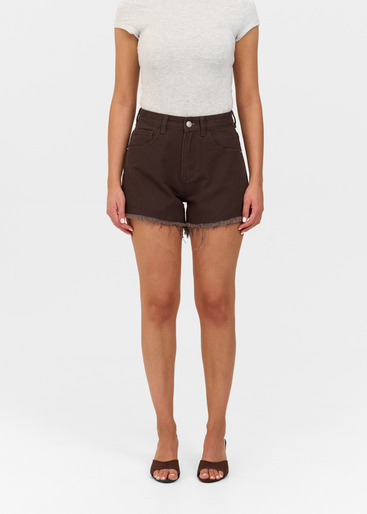 Boyfriend short deep choco