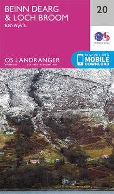 Beinn Dearg & Loch Broom, Ben Wyvis - OS Landranger Map 020 (Sheet map, folded)