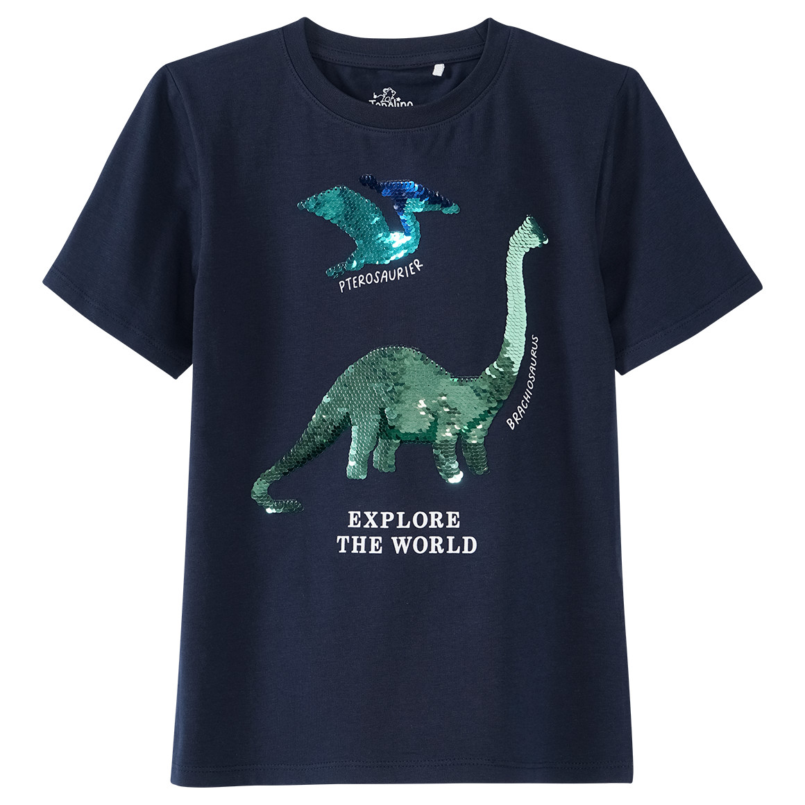 Topolino Jungen T-Shirt mit Wendepailletten dunkelblau