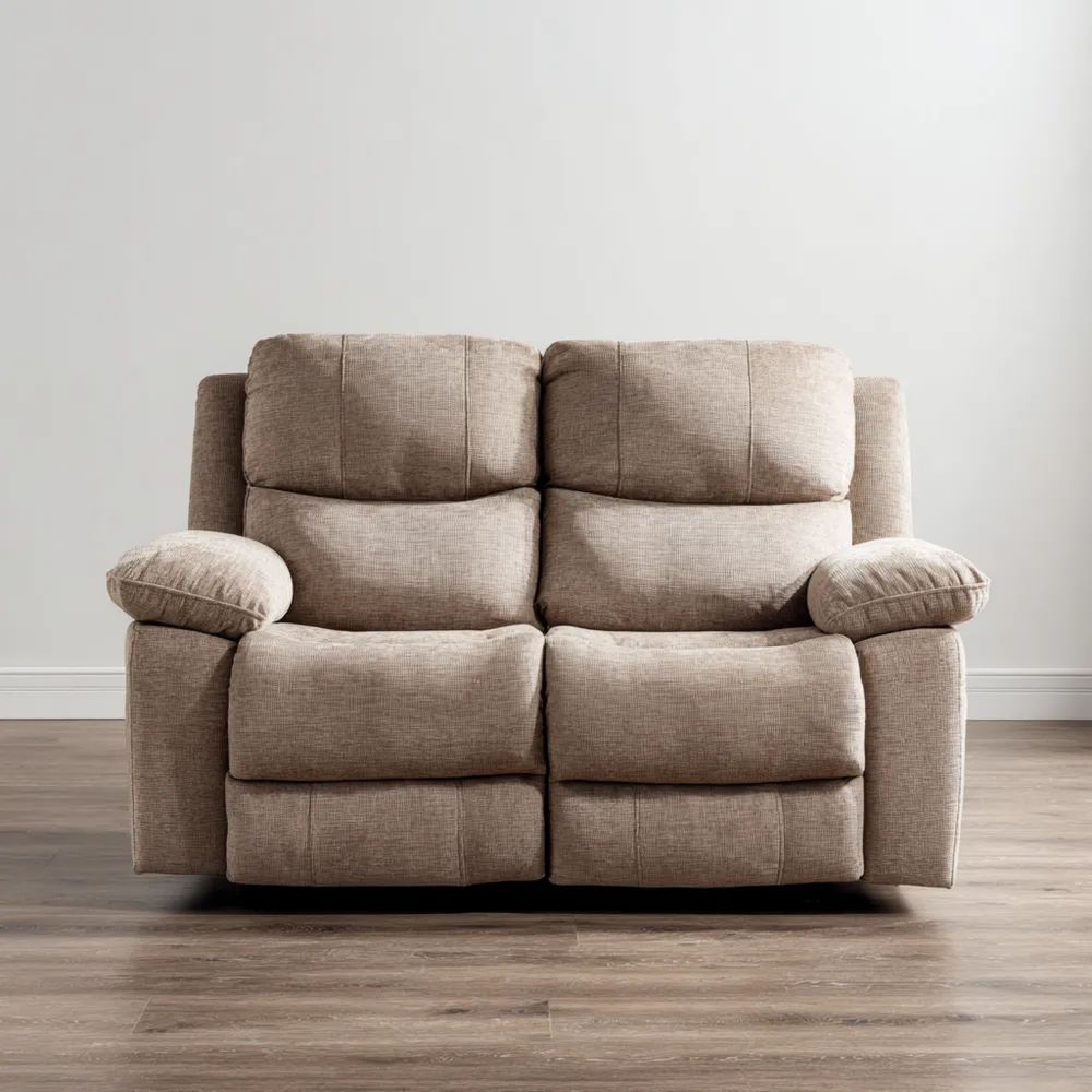 2-Sitzer-Sofa Stoffpolster 140x90x100 cm – Beige – Modernes Design