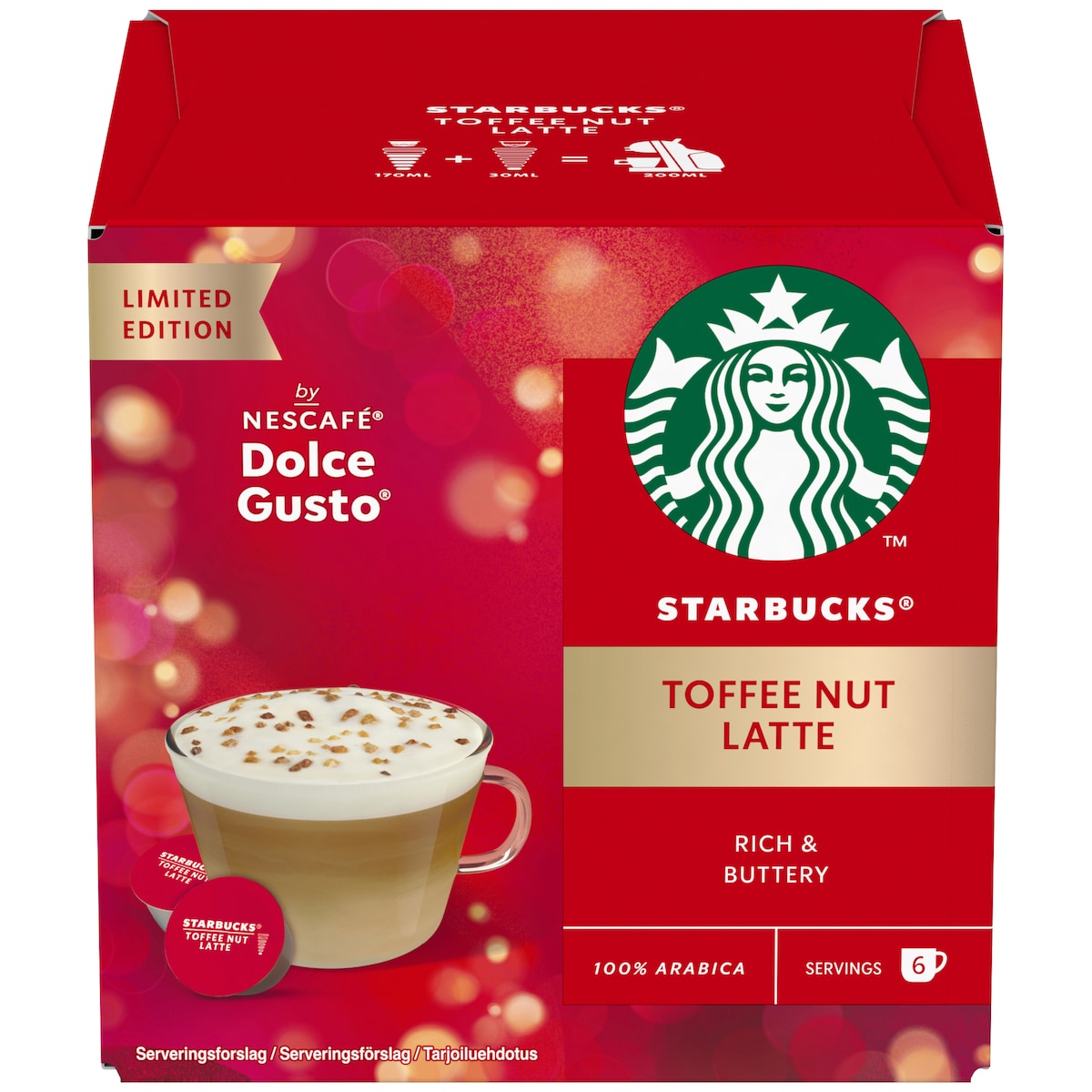 Starbucks Toffee Nut Latte av NESCAFÉ Dolce Gusto kaffekapsler (12-pk)