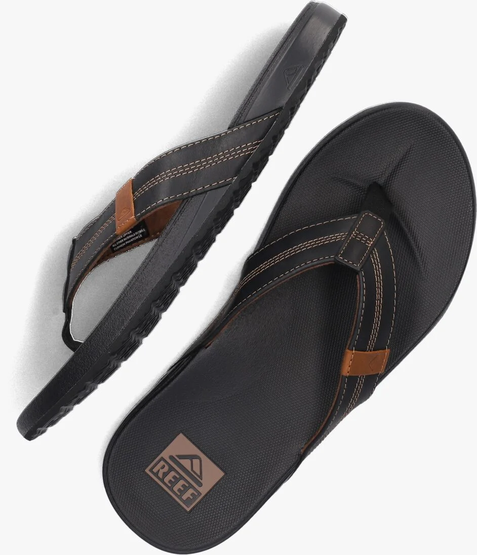 REEF zwarte reef teenslippers cushion phantom