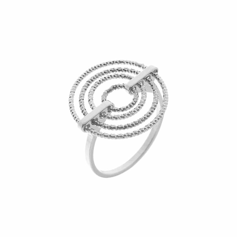 Bague Argent Diamanté Cercle