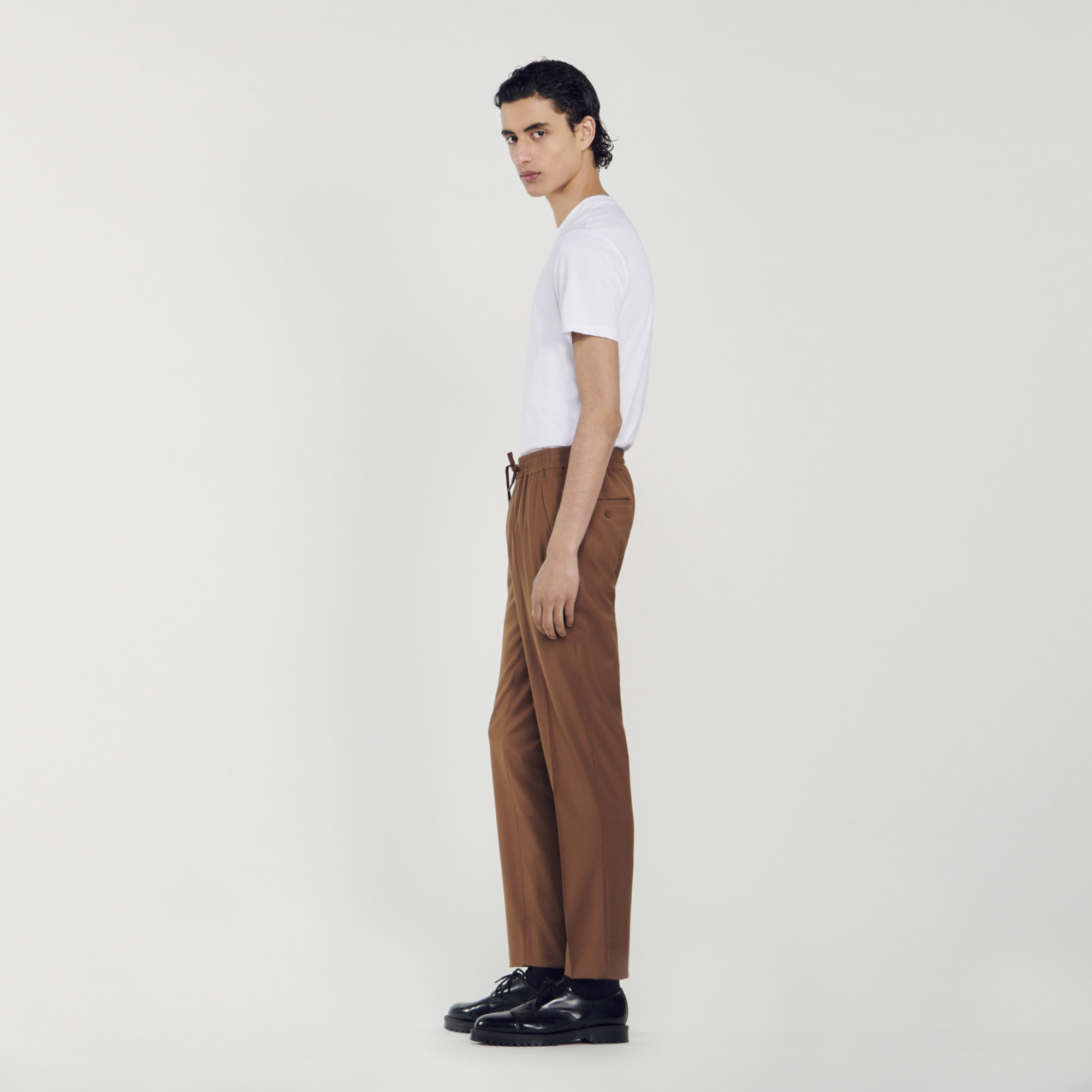 Pantalon droit elastique