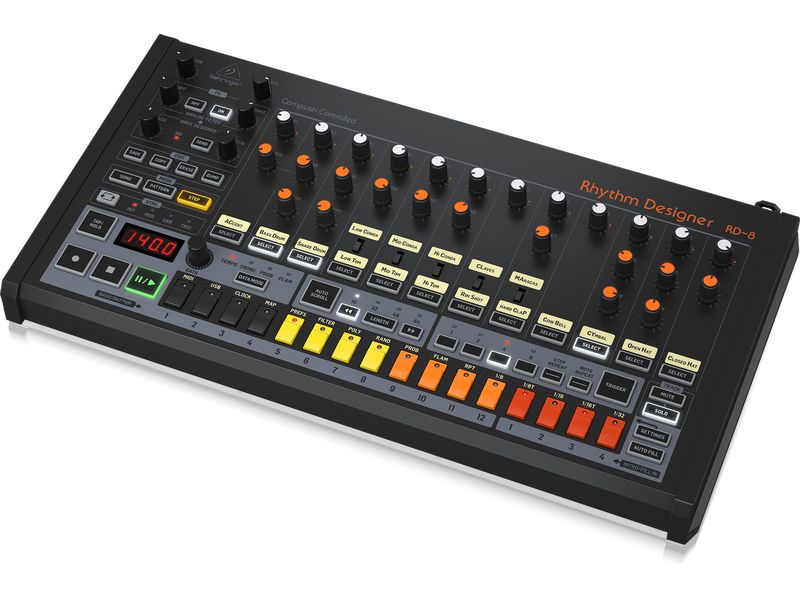 Behringer Drum Machine RD-8 MKII Klassische analoge Drum-Machine mit 16 Drum-Sounds