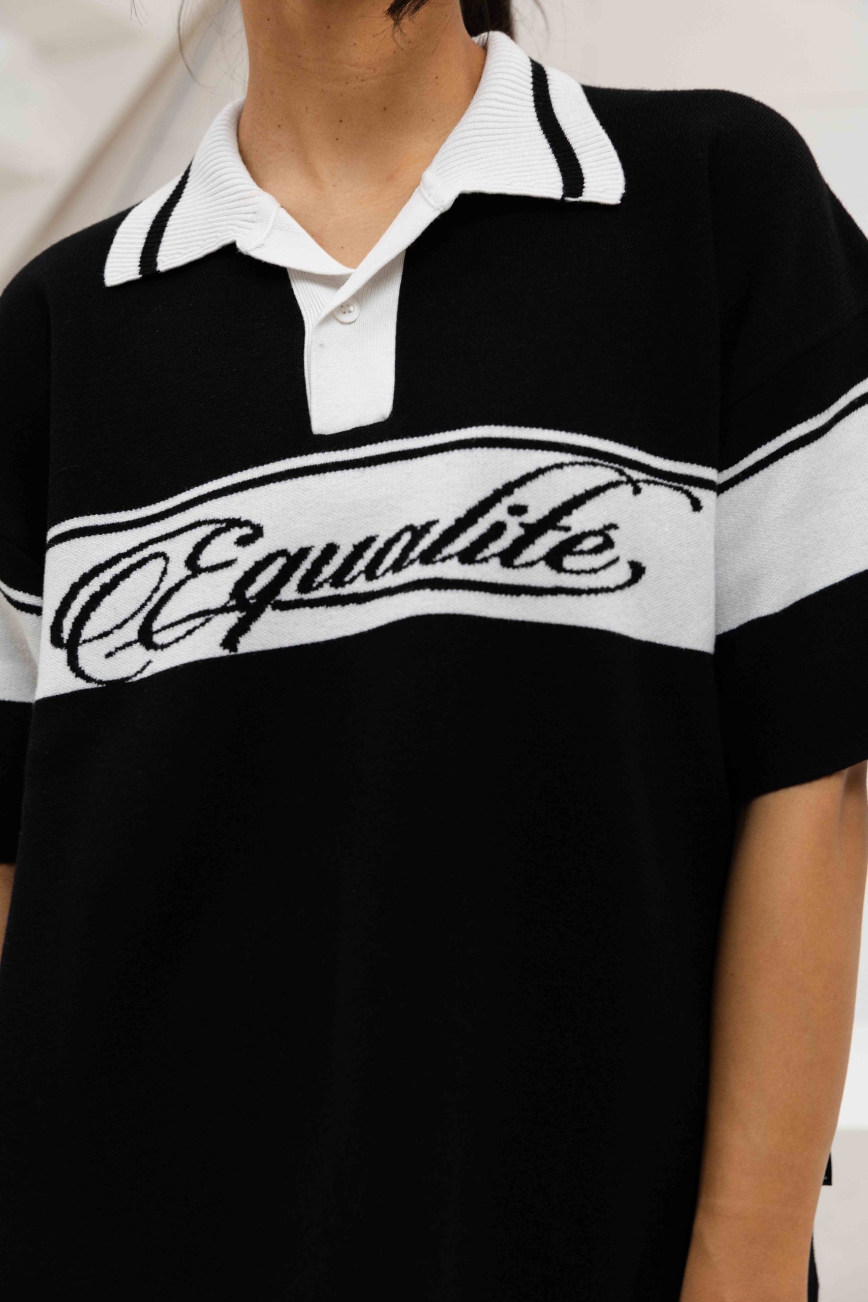 Equalité Jaden Knit Polo Dames Zwart