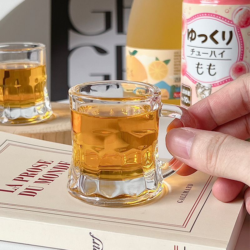 (24er Set) 5cl Mini Bier Krug Schnaps Gläser Party Shot Glas - Transparent