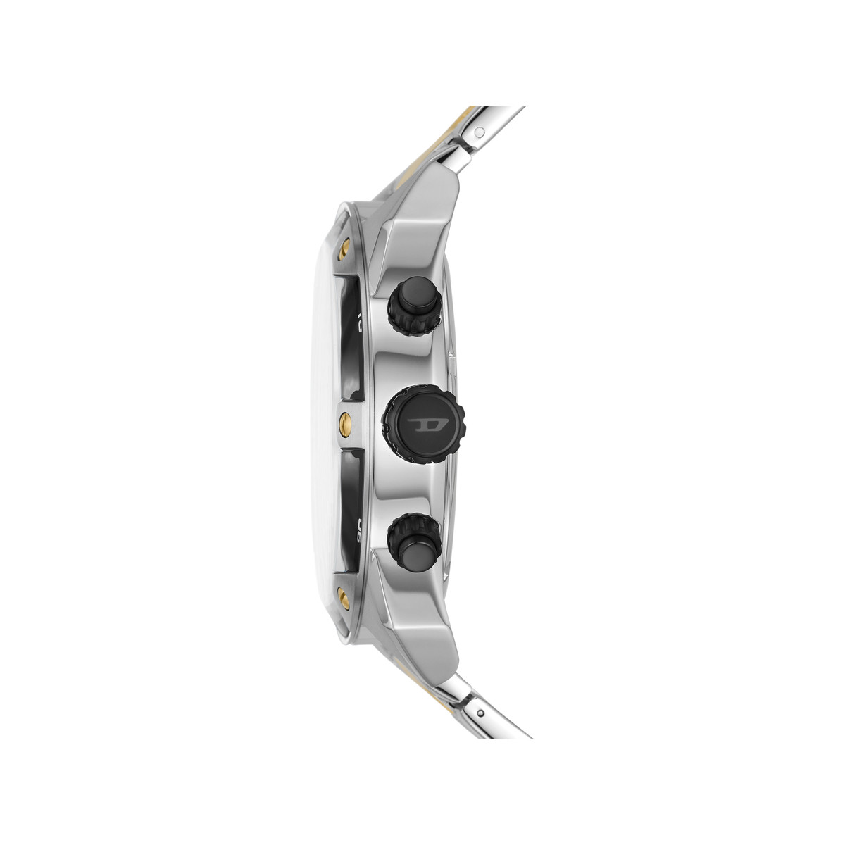 Montre DIESEL spiked homme bracelet acier inoxydable bicolore