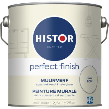 Histor Perfect Finish muurverf mat Ral 9001 2,5 liter
