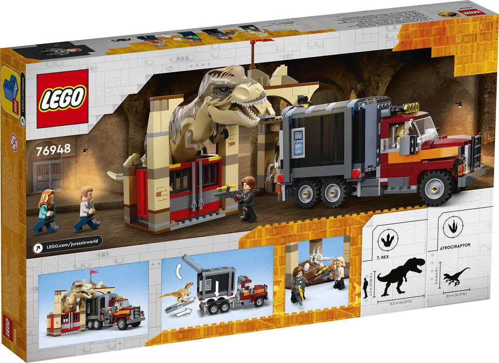 LEGO®JURASSIC WORLD 76948 - L'EVASION DU T. REX ET DE L'ATROCICAPTOR