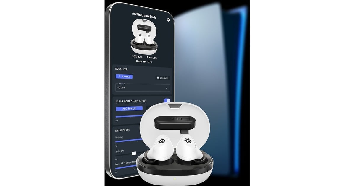 SteelSeriesArctis Gamebuds voor PlayStation earbuds  (Wit, PlayStation, pc en mobiel)