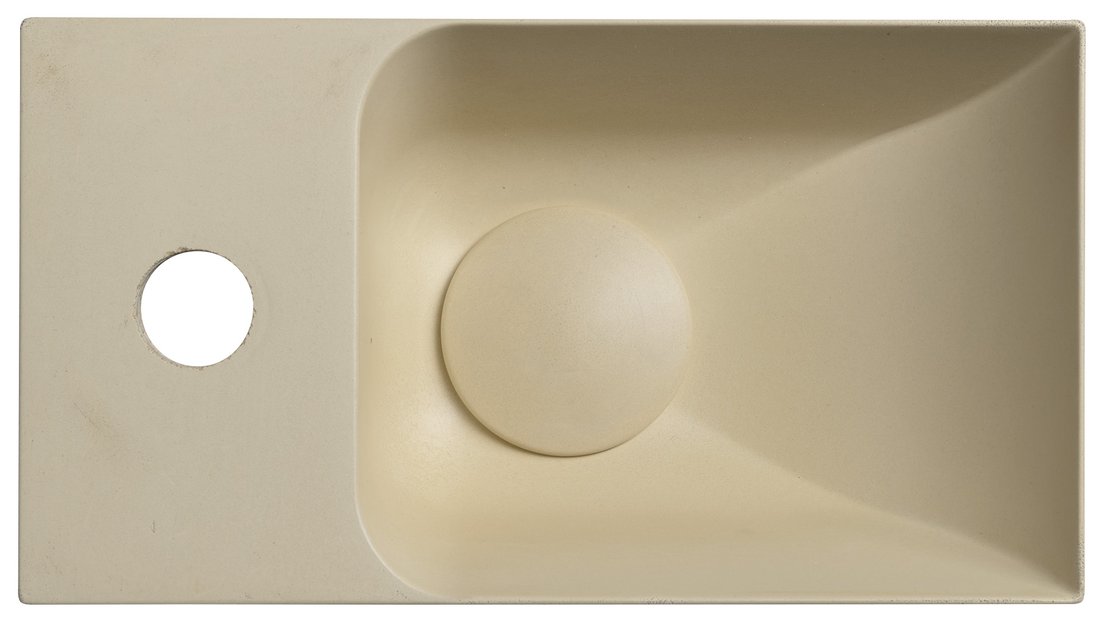 Sapho Piccolino fontein beton kraangat links 31x17cm geel