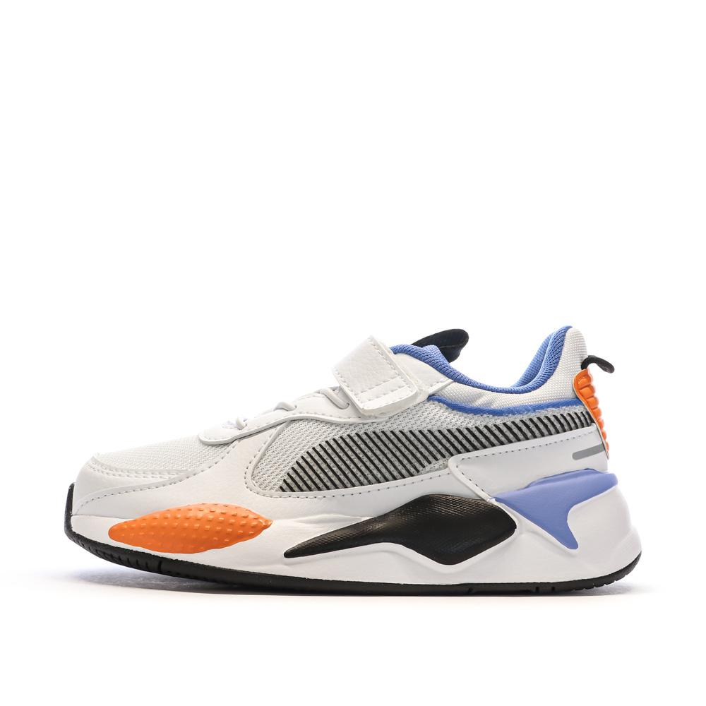 Puma Baskets Blanches/Bleu/Orange Garçon Puma 395555-03