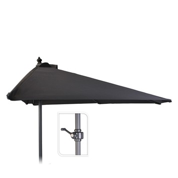 Balkonparasol outdoor halfrond antraciet Ø 250 cm