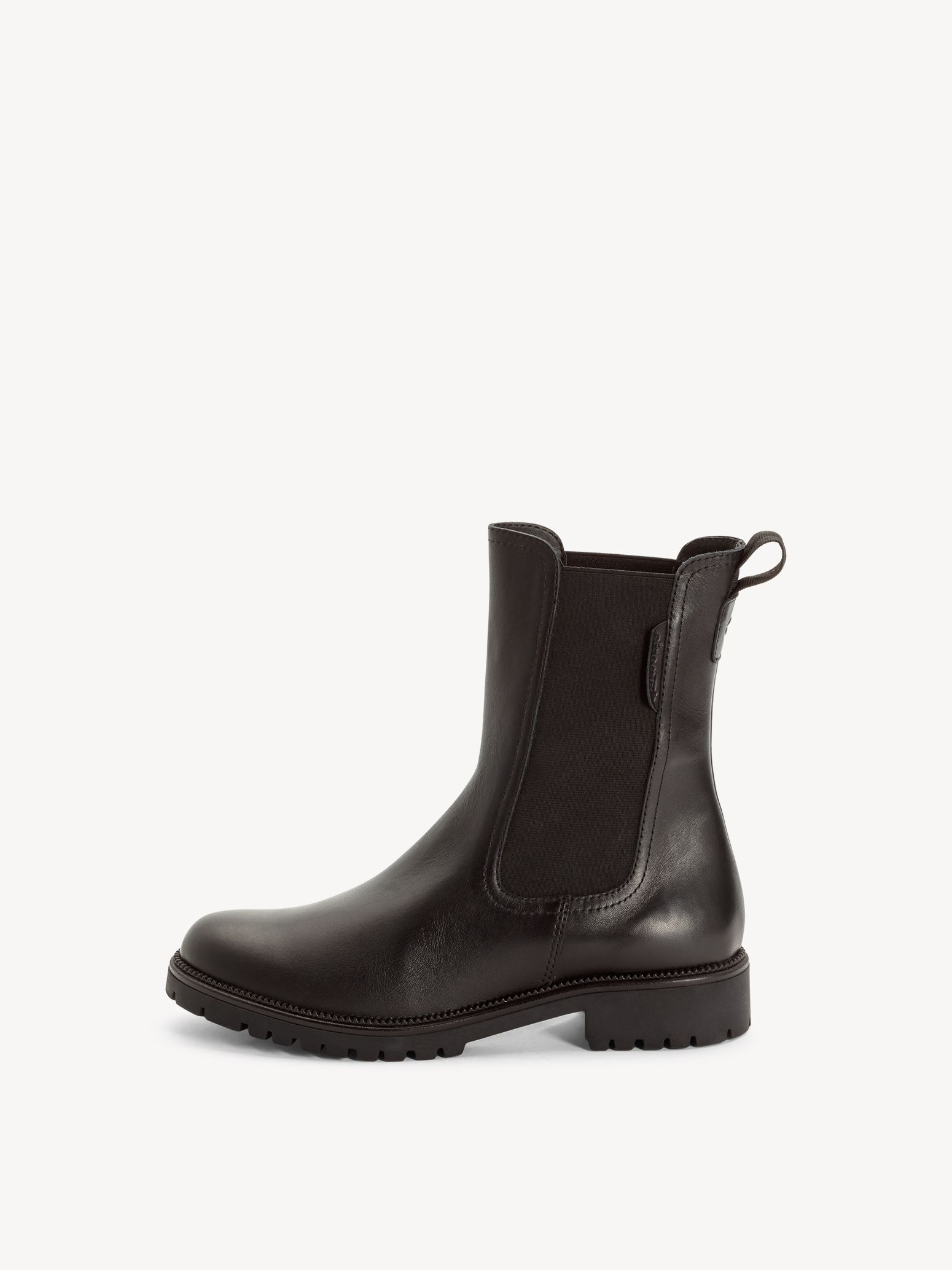Leren Chelseaboot - zwart