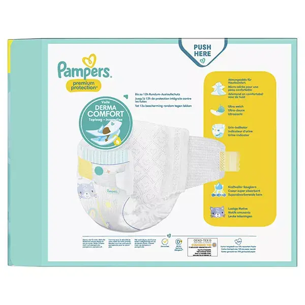 Pampers Couches Premium Protection Maxi Pack T4 (9-14 Kg)