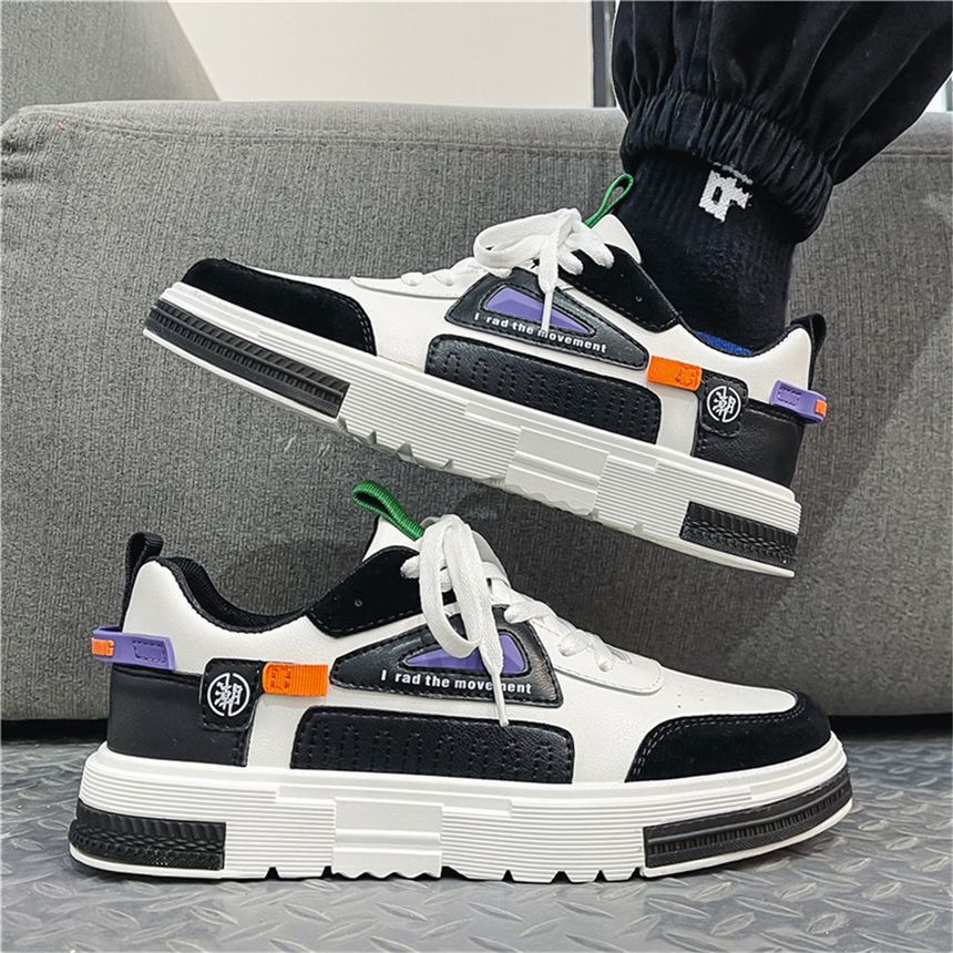 YERGO - Veterschoenen met kleurblokken