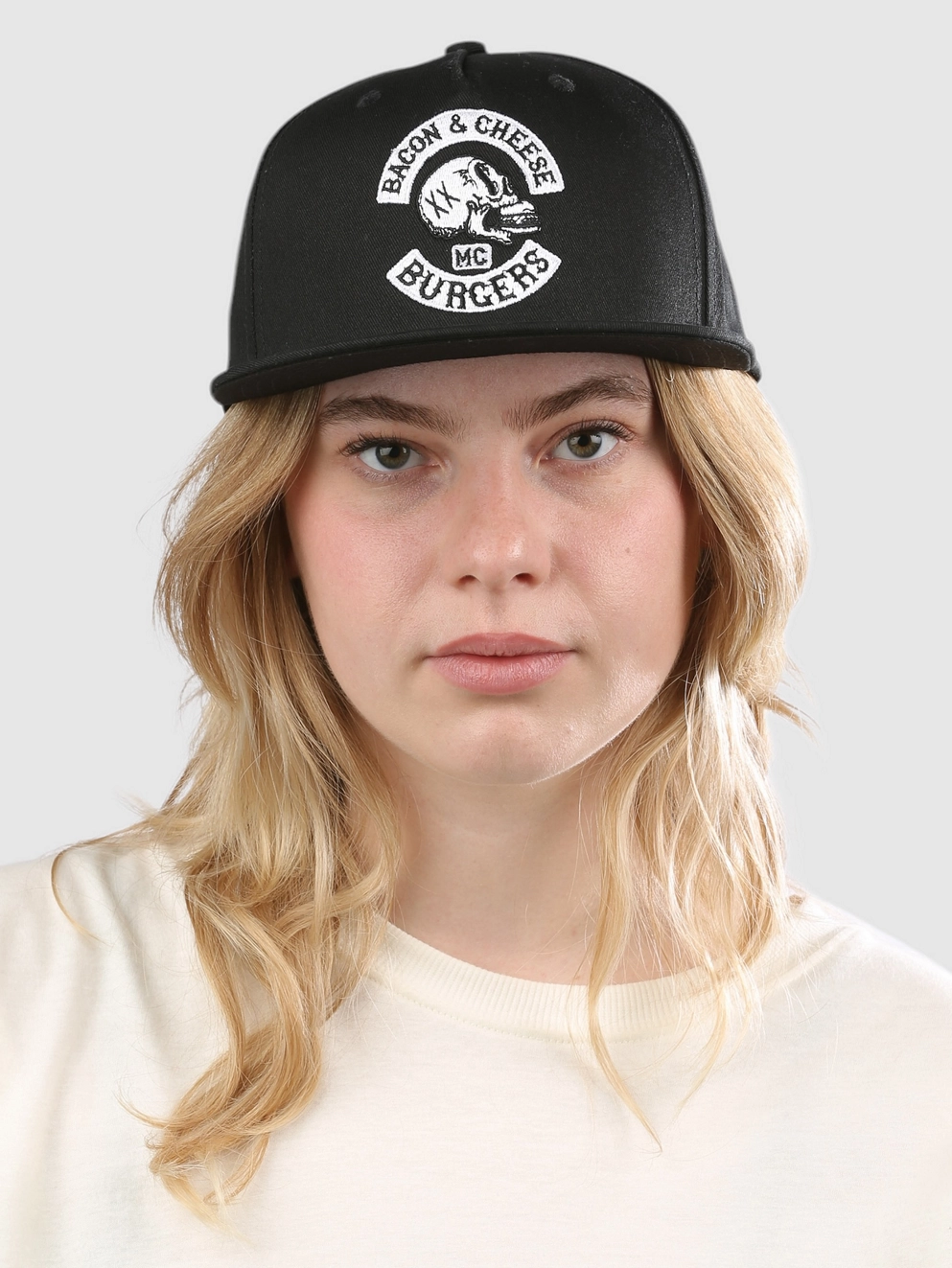 The Dudes Bacon Cheese Structured 5 Panel Cap black