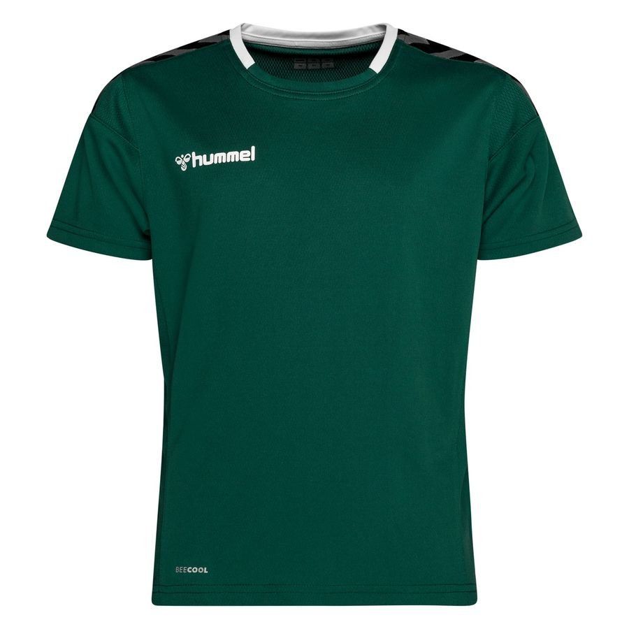 Hummel Maillot Authentic Poly - Vert/Blanc Enfant