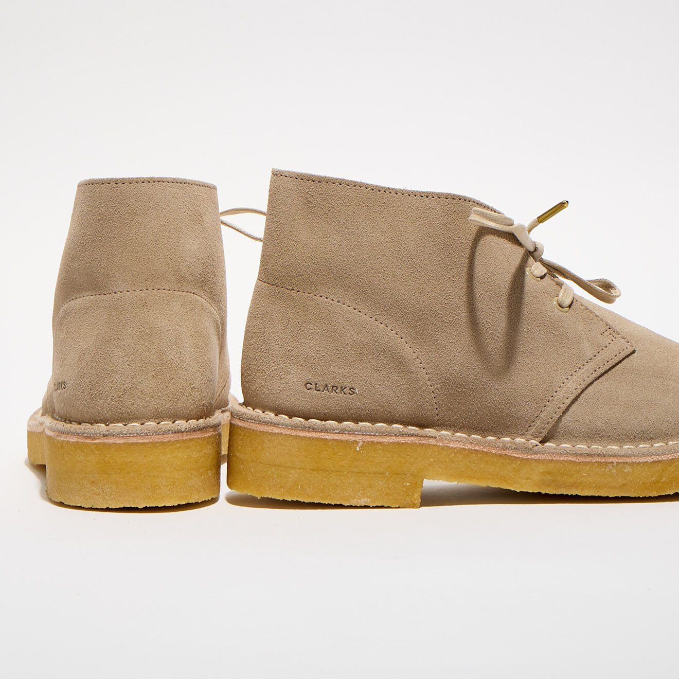 Clarks Originals Desert boots en Velours de Cuir sable