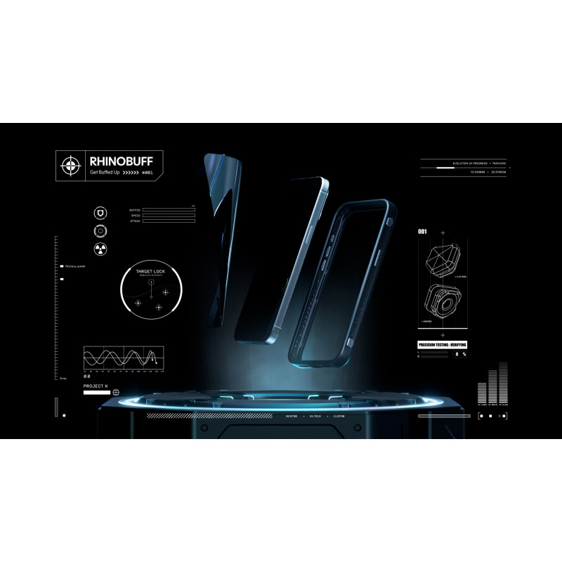 iPhone 16 Pro Hardcase Hülle Gaming Case RhinoBuff FPS FPS Präzisions-Kit (GMC013273E) - Schwarz / Transparent