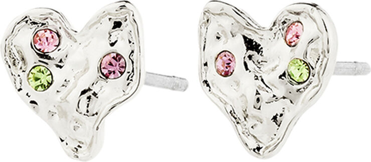 Pilgrim RYAN heart earrings silver-plated Sølv