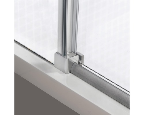 Hoekschuifdeur Breuer Fara 6 80x80 cm helder glasprofiel kleur wit