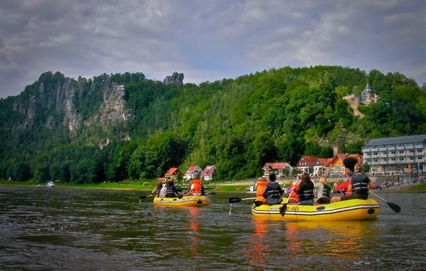 Schlauchboot-Tour in Stadt Wehlen als Geschenkidee