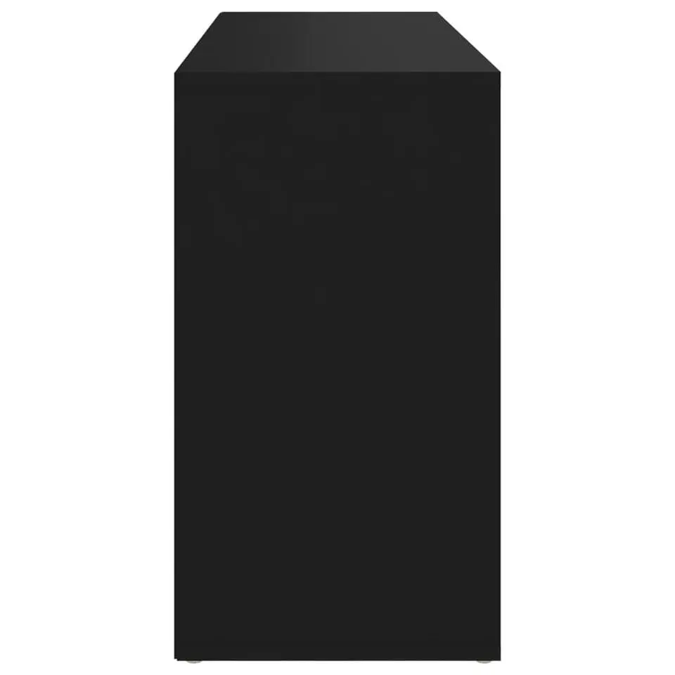 vidaXL - Schoenenbank - Zwart - Bewerkt hout -103x30x55 cm