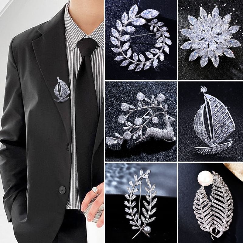 Soosina - Strass-legering broche (verschillende ontwerpen)
