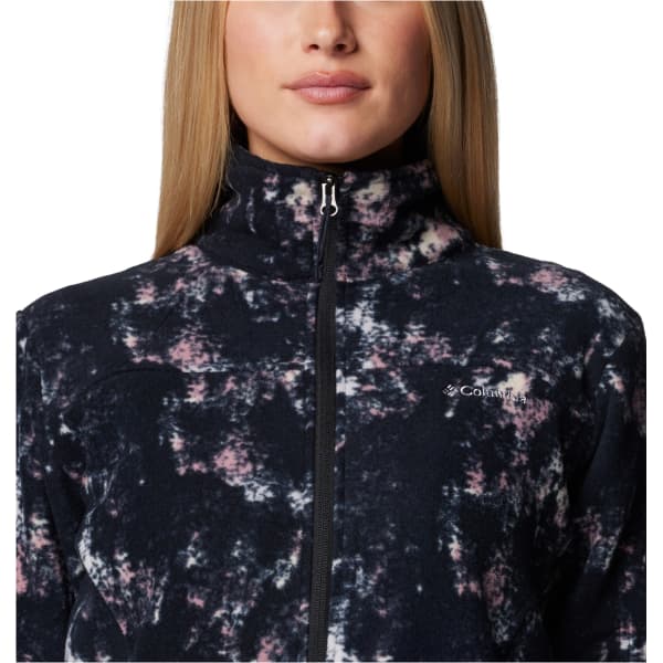 Veste polaire randonnée COLUMBIA W FAST TREK PRINTED JACKET SNOWDRIFT TIMBE