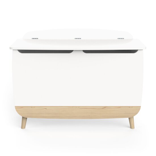 Firmiana Coffre à Jouets avec Couvercle   Blanc / Bois naturel        de               CBA Meubles