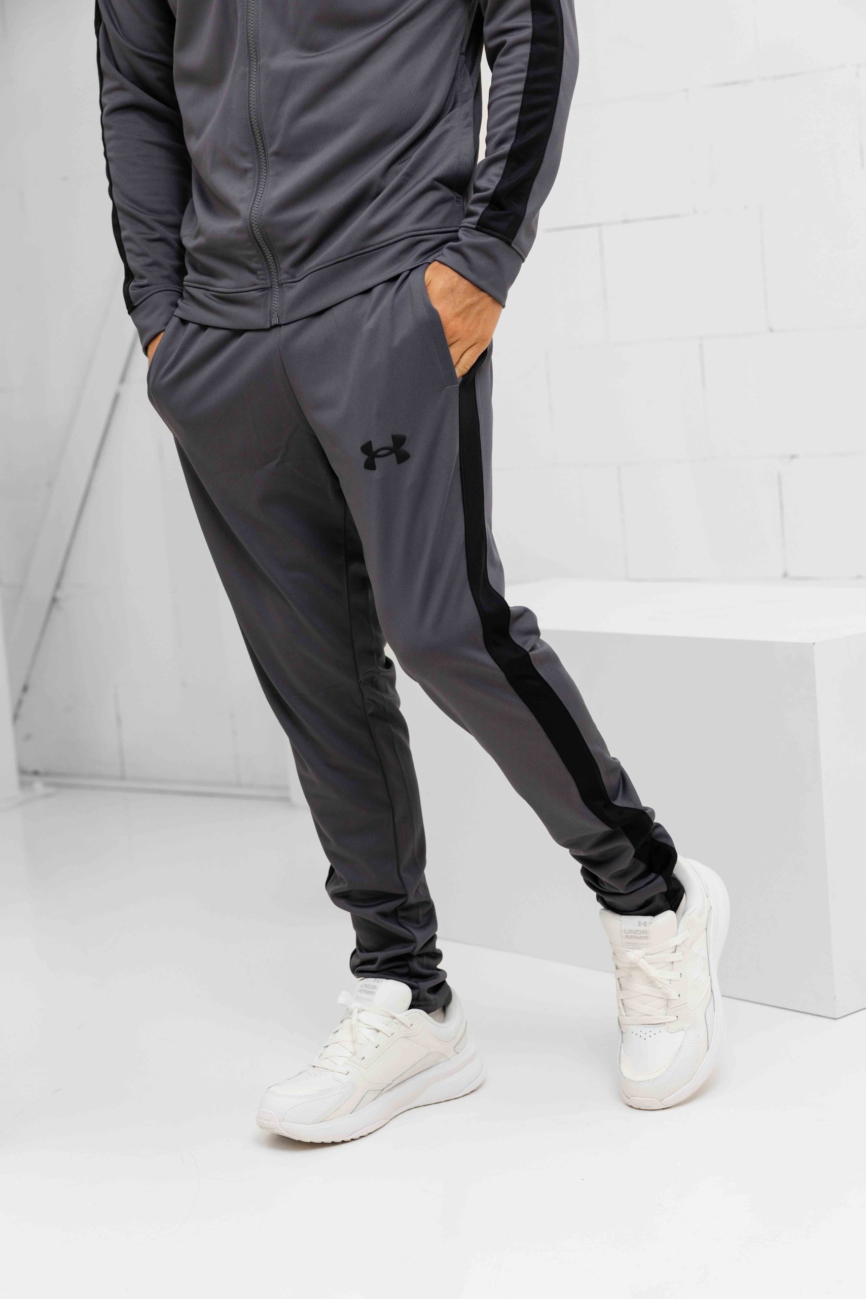 Under Armour Rival Knit Trainingspak Heren Grijs