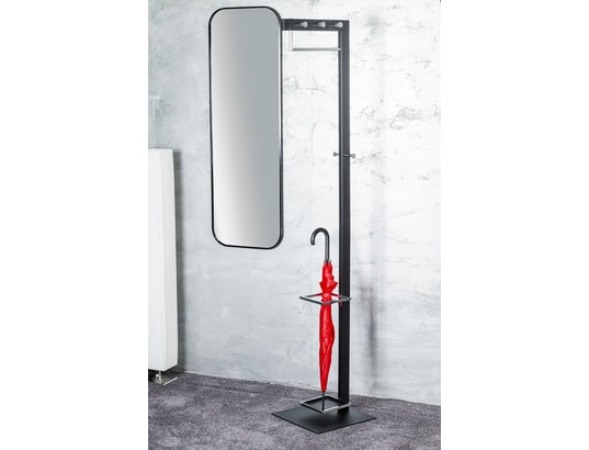 PEGANE - Porte manteau Porte-manteau en métal chromé coloris noir