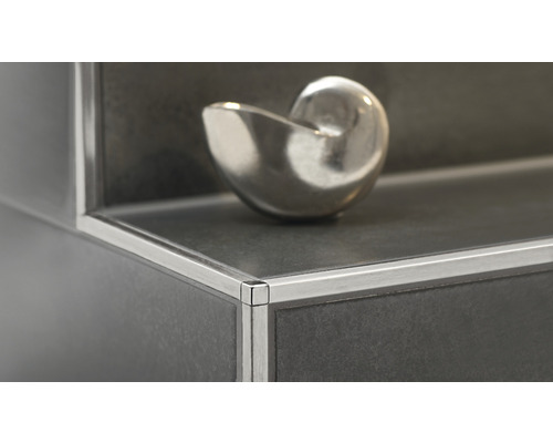 Dural Squareline DPSE 100 vierkant eindprofiel, 10 mm dik, 250 cm lang, roestvrij staal