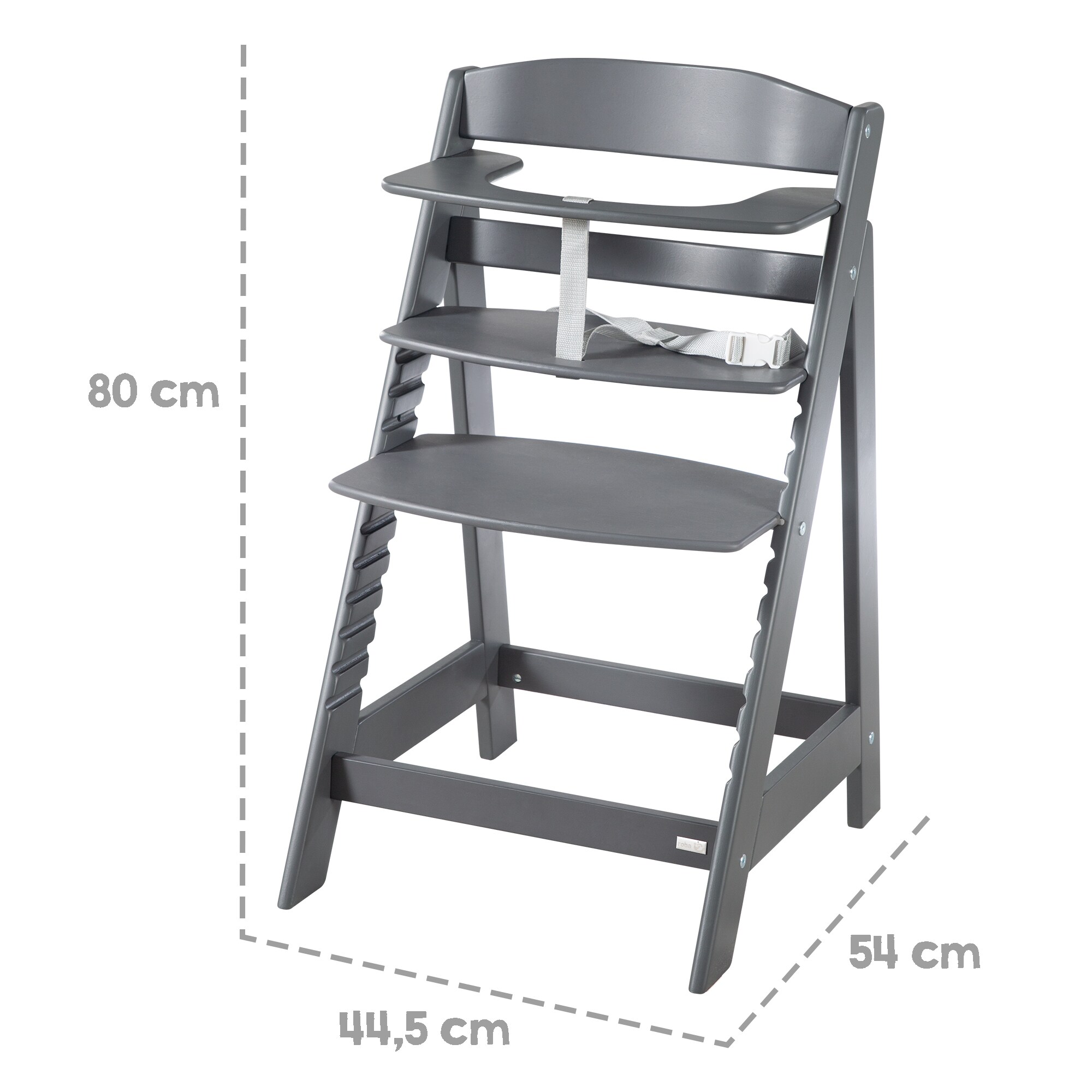 Treppenhochstuhl 'Sit Up Flex', mitwachsend bis zum Jugendstuhl, Holz anthrazit