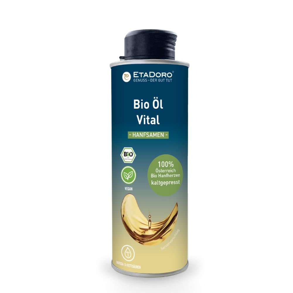 ETADORO Bio Hanföl nativ aus Hanfherzen