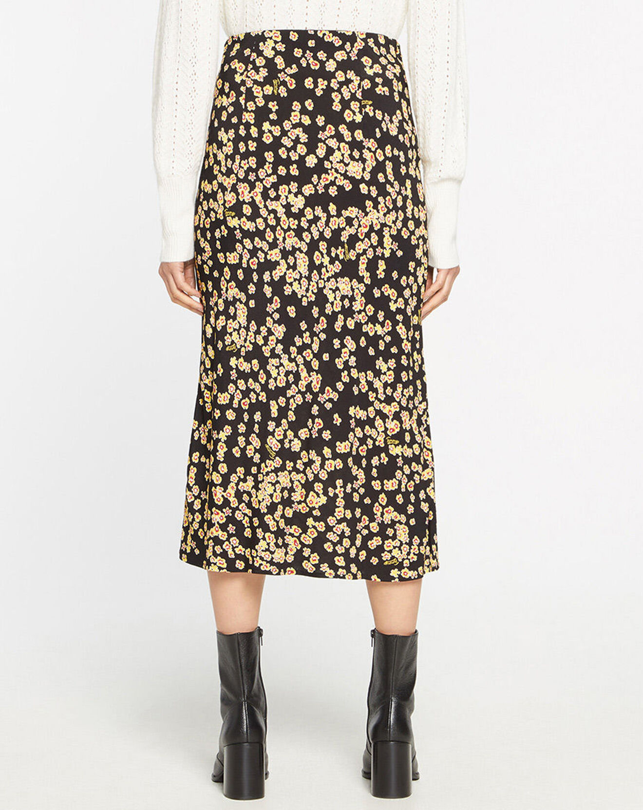 Tommy Jeans Jupe fluide Fleurs jaune/noire