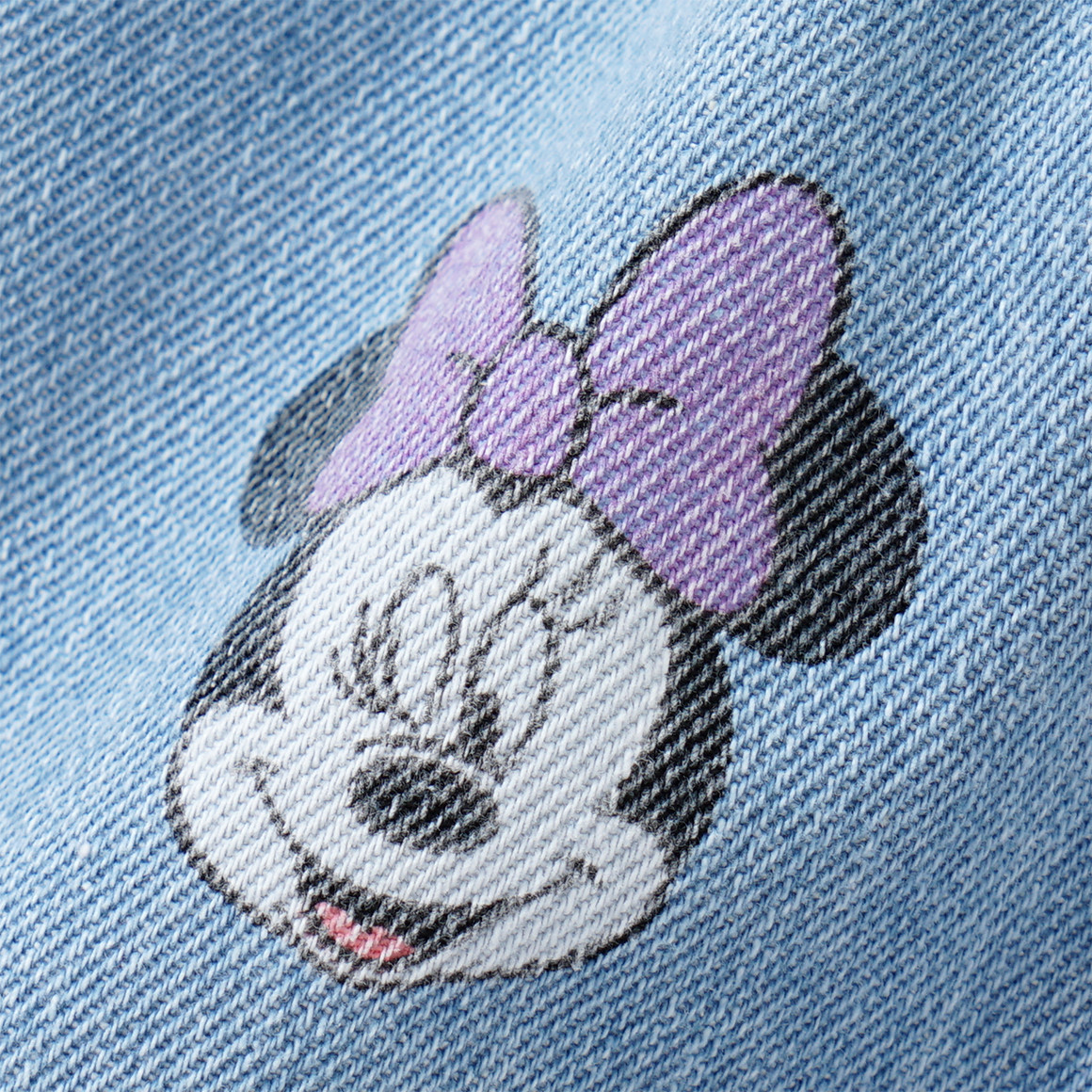 Topolino Minnie Maus Jeans mit Allover-Muster hellblau
